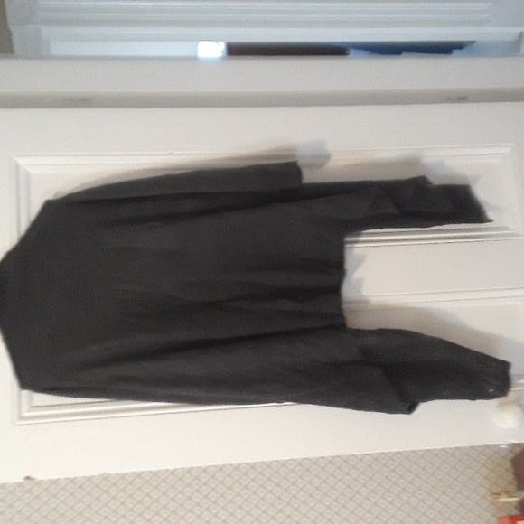 Suzie Couture Open Front Asymmetrical Cardigan Charcoal Gray 2X - Picture 6 of 6